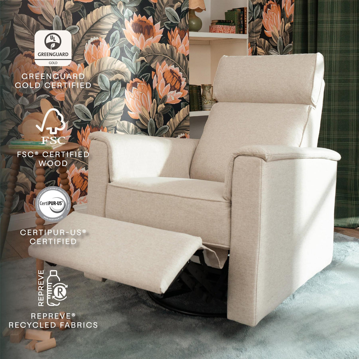 Namesake Willa Plus Power Glider Recliner + Power Headrest