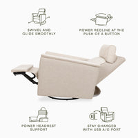 Namesake Willa Plus Power Glider Recliner + Power Headrest