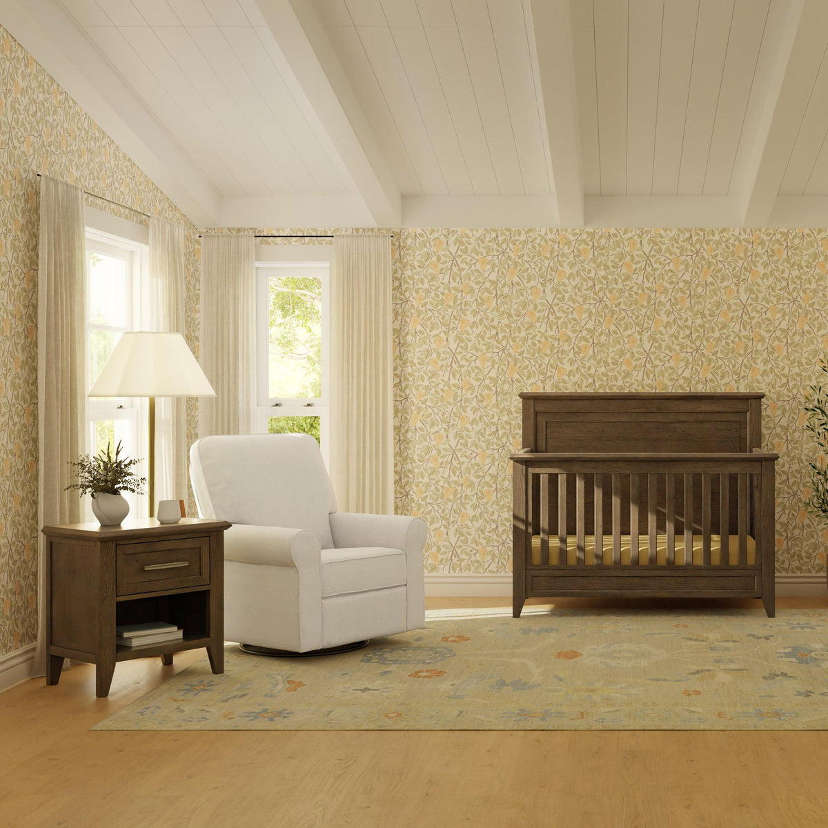 Monogram by Namesake Barrow Rustic 4-in-1  Convertible Flat Top Crib