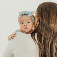 Copper Pearl Knit Headband Bow | Clementine