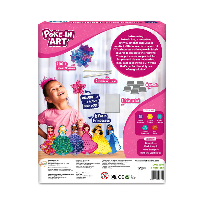 Skillmatics Poke-in Art: Magical Princesses | Mess-Free Art for Kids (ages 4-9)