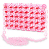 Iscream Pink Hearts Beaded Crossbody Bag