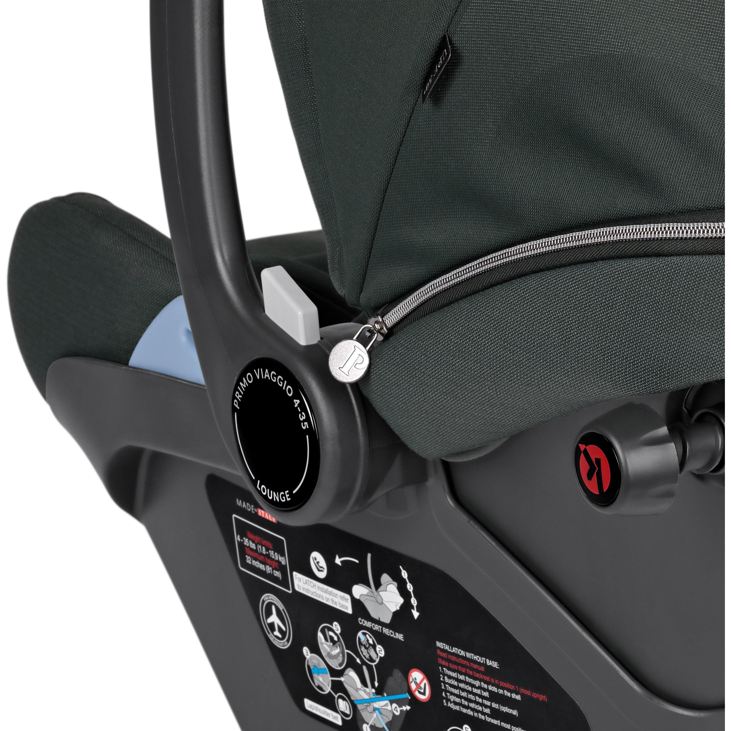 Peg Perego Primo Viaggio Lounge Infant Car Seat + Load Leg Base