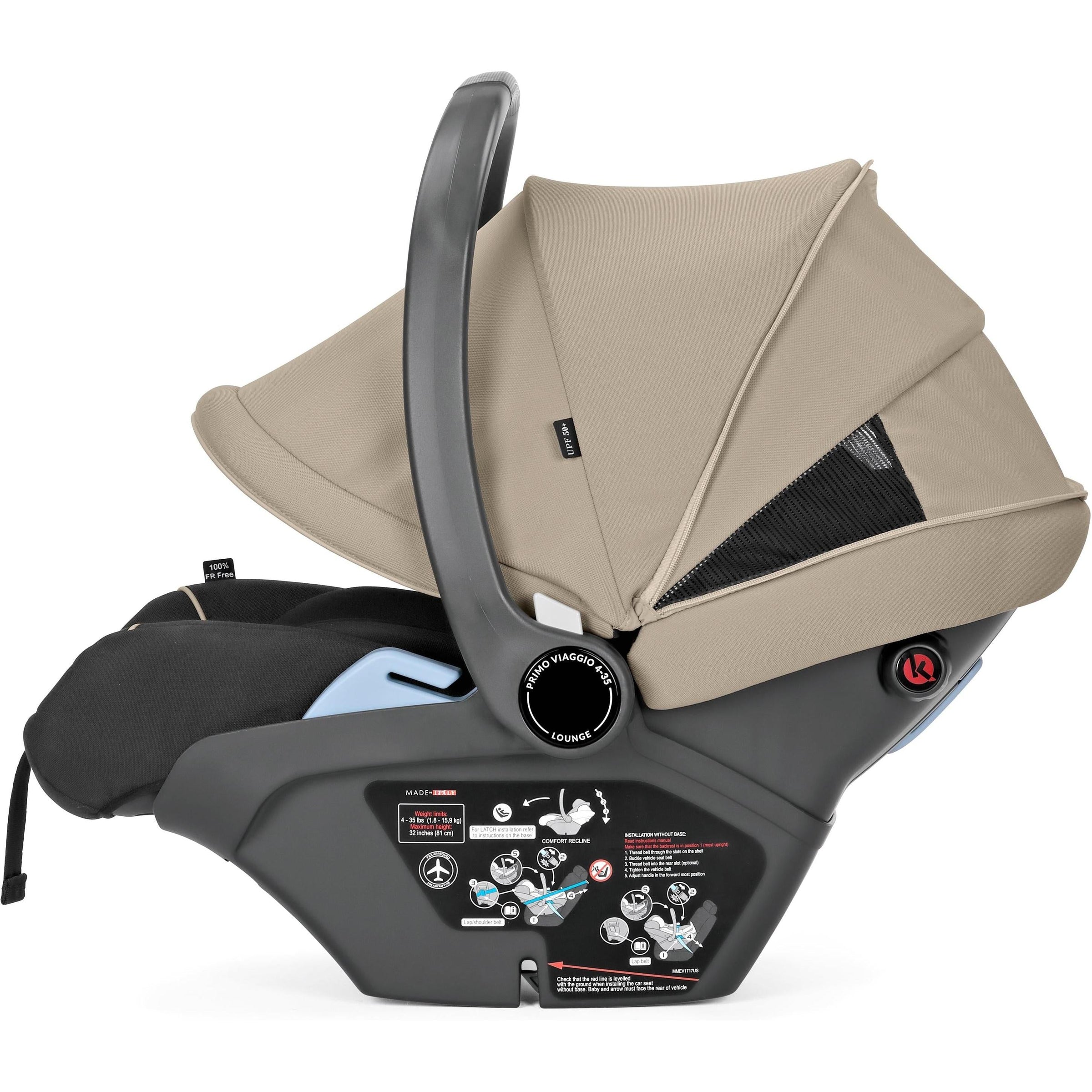 Peg Perego Primo Viaggio Lounge Infant Car Seat + Load Leg Base