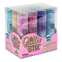 The Pencil Grip Glitter Stix, Mess Free Glitter, Set of 12 Colors