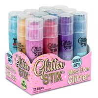 The Pencil Grip Glitter Stix, Mess Free Glitter, Set of 12 Colors