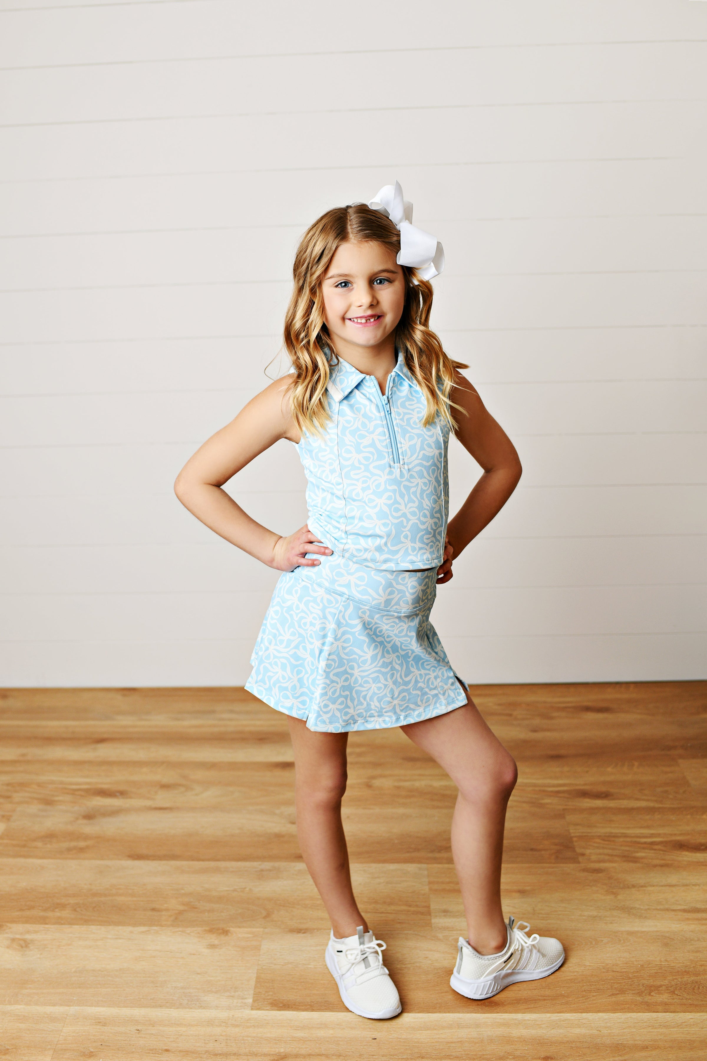 Swoon Baby Clothing Blue Sky Bow Proper Set