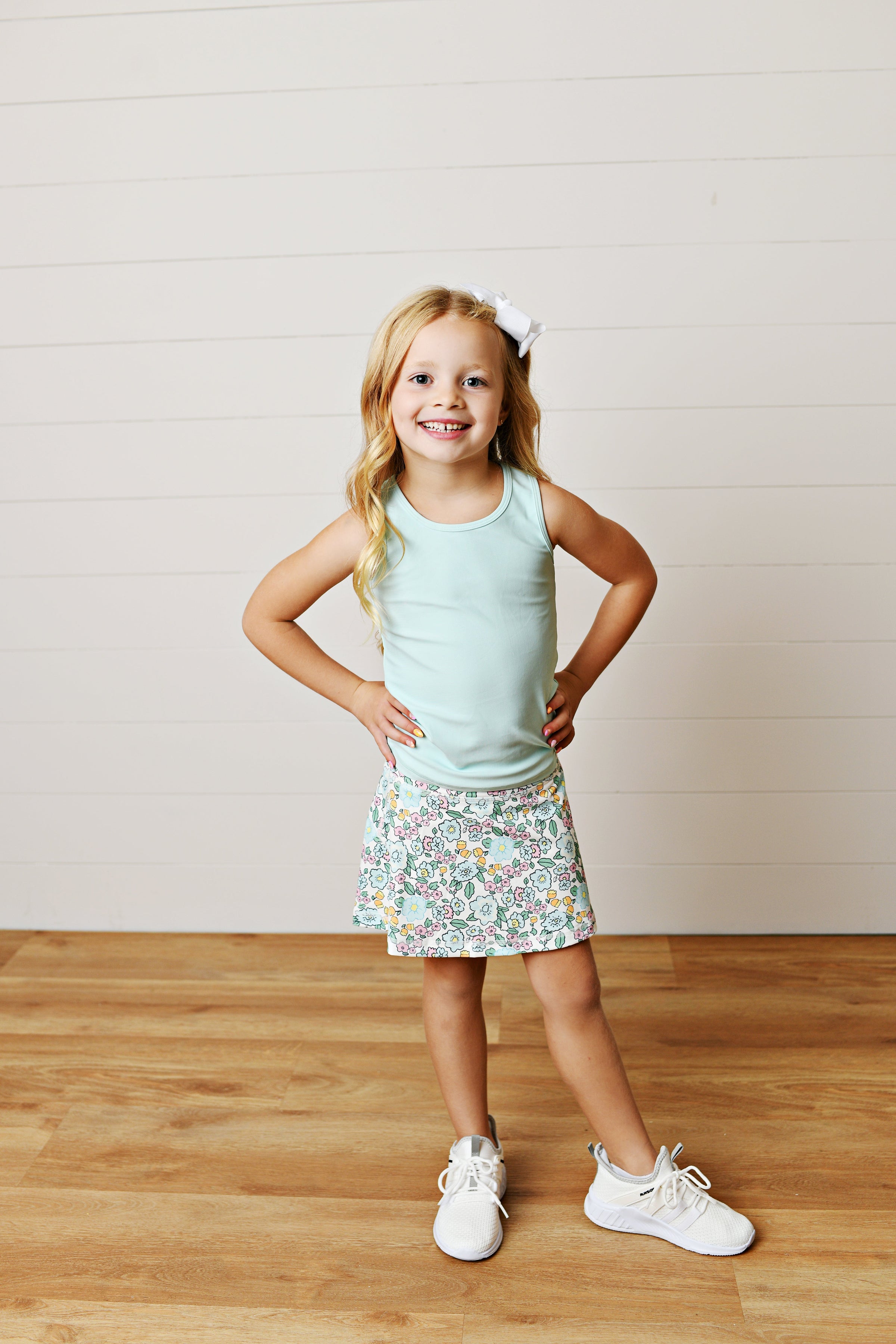 Swoon Baby Clothing Aqua Bloom Tennis Skirt
