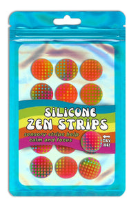 The Pencil Grip Silicone Mini Zen Dots, Neon, Textured Fidget Strips, 15 Pack