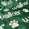 Sugar + Maple Plush Minky Fleece Personalized Blanket | Paw Icon Repeating Name