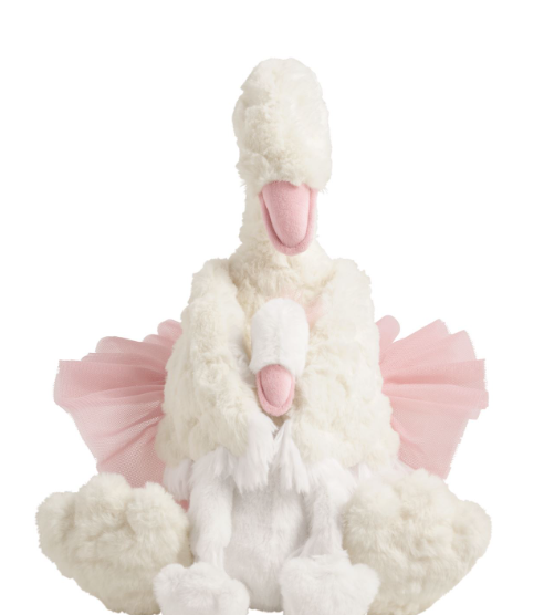 Mud Pie Swan Mama & Baby Plush Set