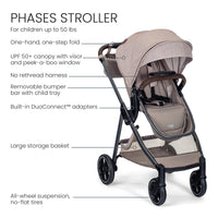 Britax Phases Travel System with Arbor Infant Car Seat + StayTight Base