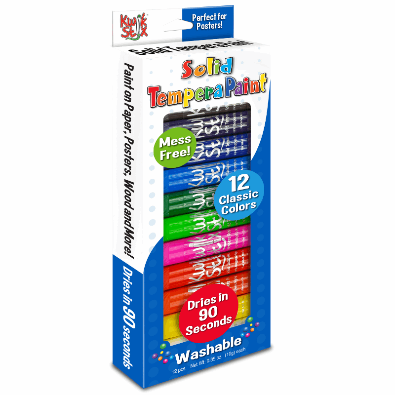 The Pencil Grip Kwik Stix Paint Sticks, Set of 12 Classic Colors