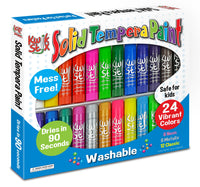 The Pencil Grip Kwik Stix Paint Sticks, Set of 24: Classic, Neon & Metallic