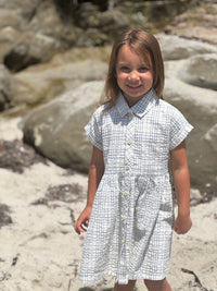 Vignette Heather Dress | Blue Plaid Seersucker