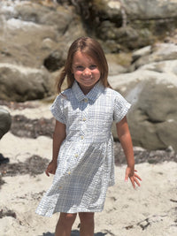 Vignette Heather Dress | Blue Plaid Seersucker
