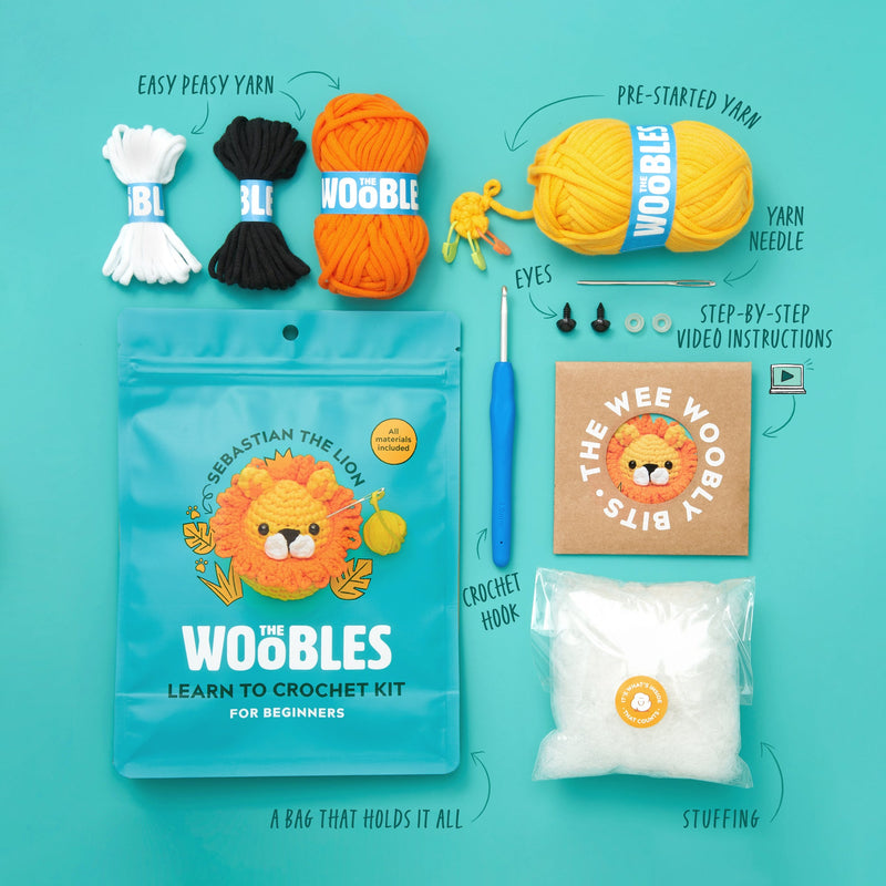 The Woobles Sebastian the Lion Crochet Kit