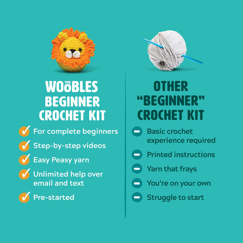 The Woobles Sebastian the Lion Crochet Kit