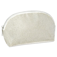 Iscream White Crystal Oval Cosmetic Bag