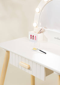 Coco Village Wooden Play Vanity with Lighted Mirror & stool