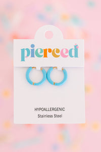 Pierced Co - Colored Huggies Earrings
