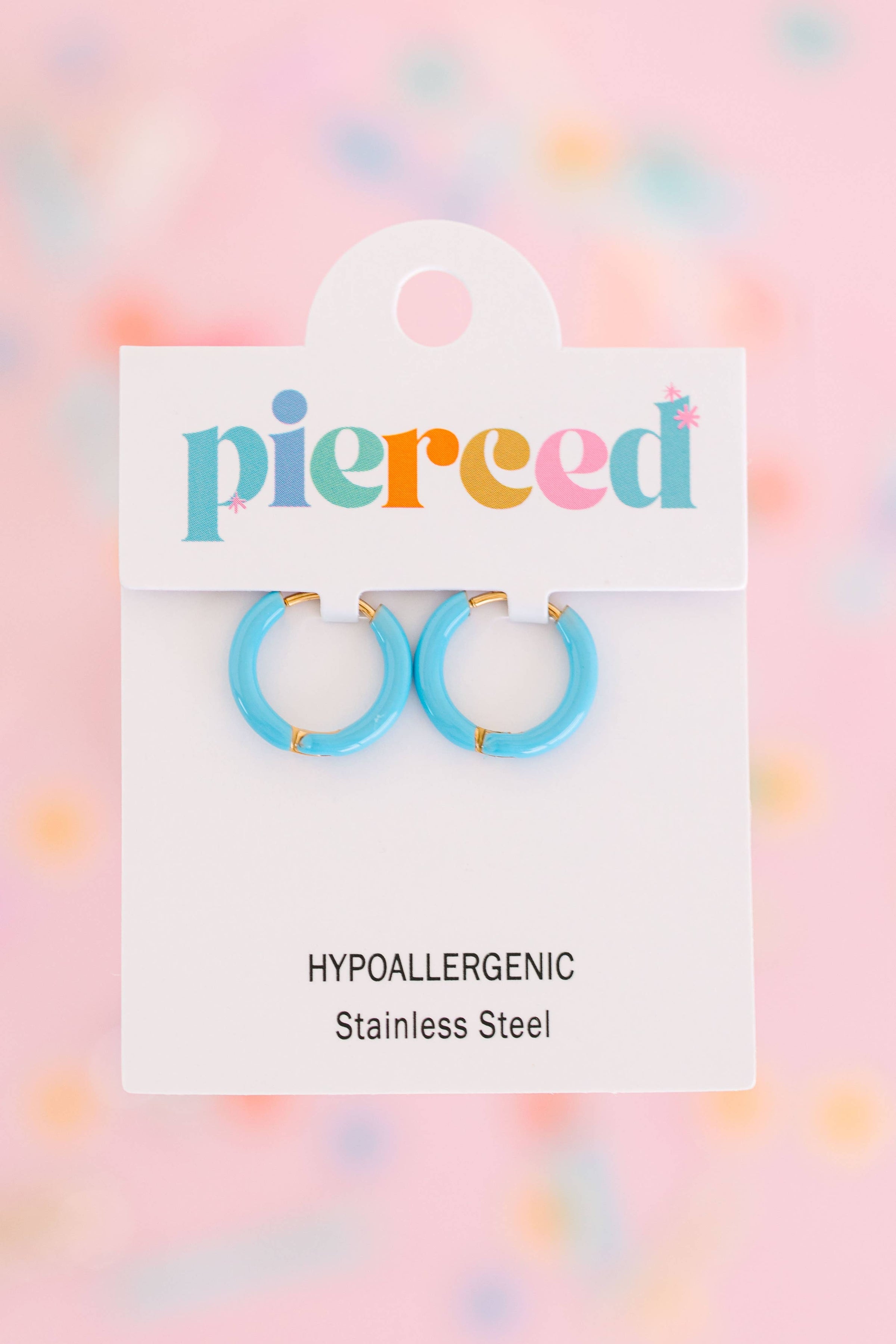 Pierced Co - Colored Huggies Earrings