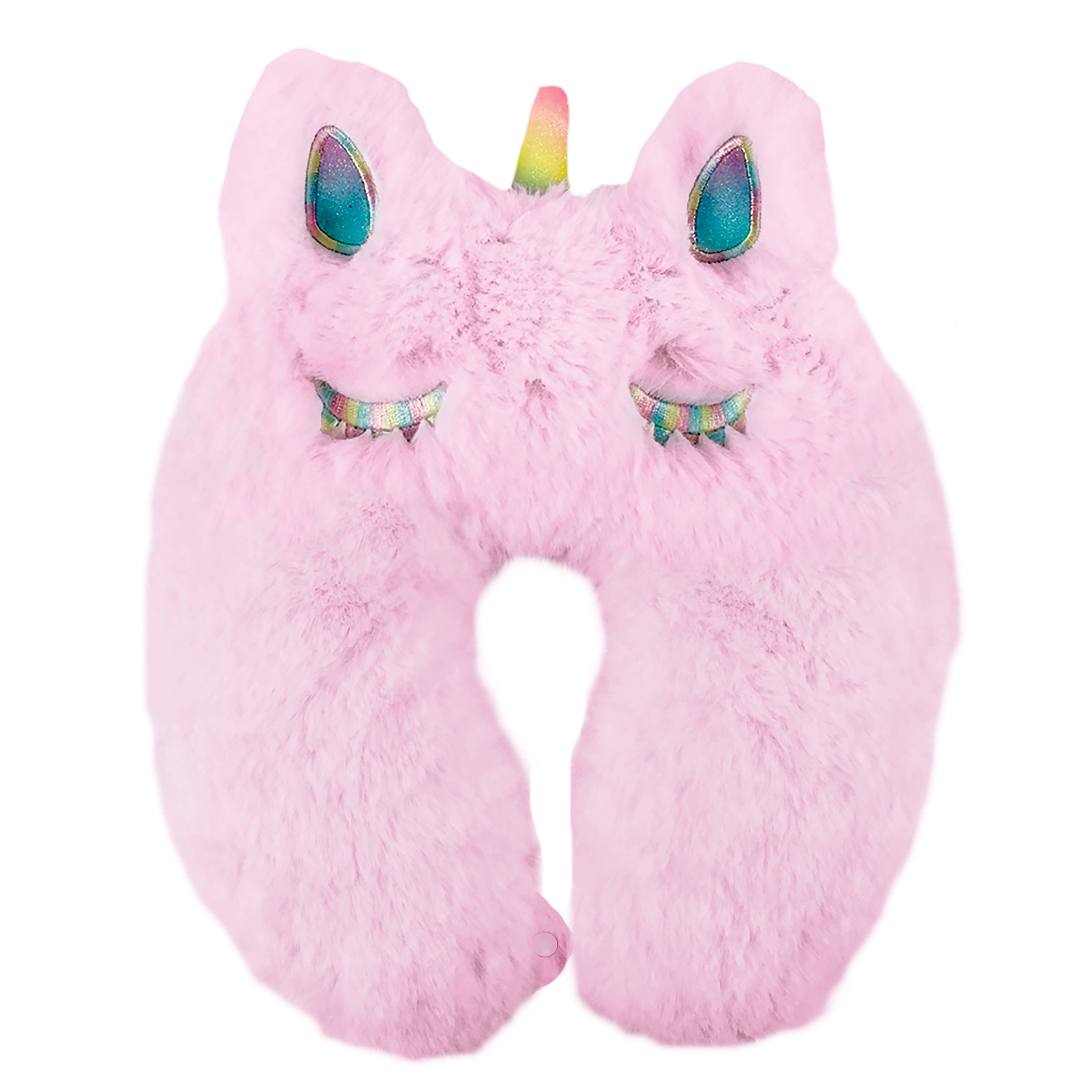Iscream - Furry Pink Unicorn Neck Pillow