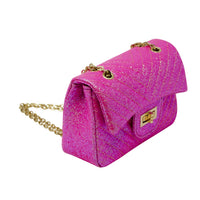Tiny Treats Classic Glitter Wave Handbag: Hot Pink