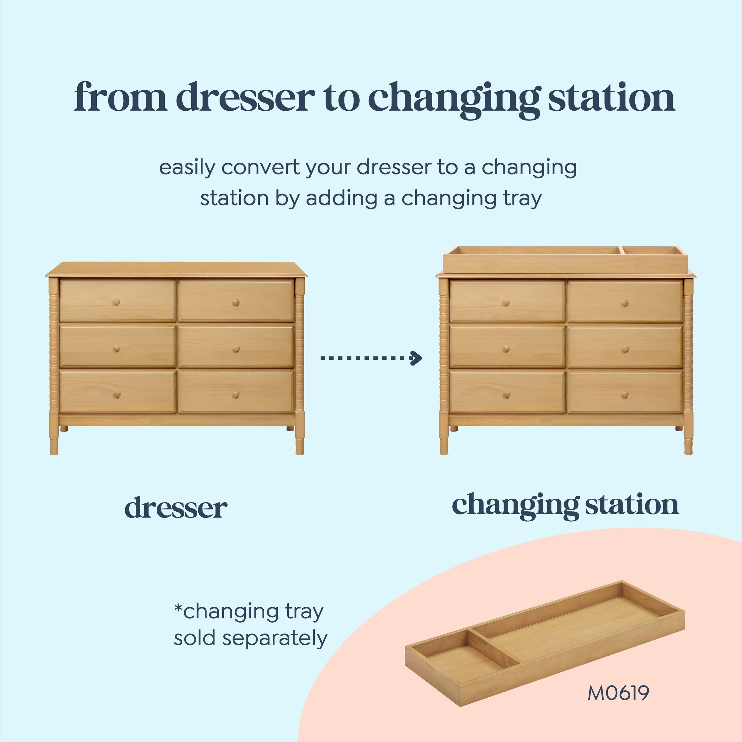 DaVinci Jenny Lind Spindle 6-Drawer Dresser