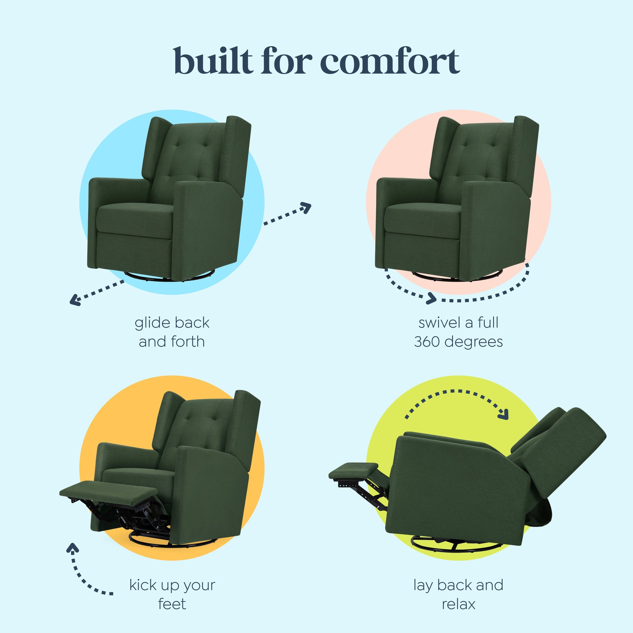 DaVinci Maddox Recliner and Swivel Glider