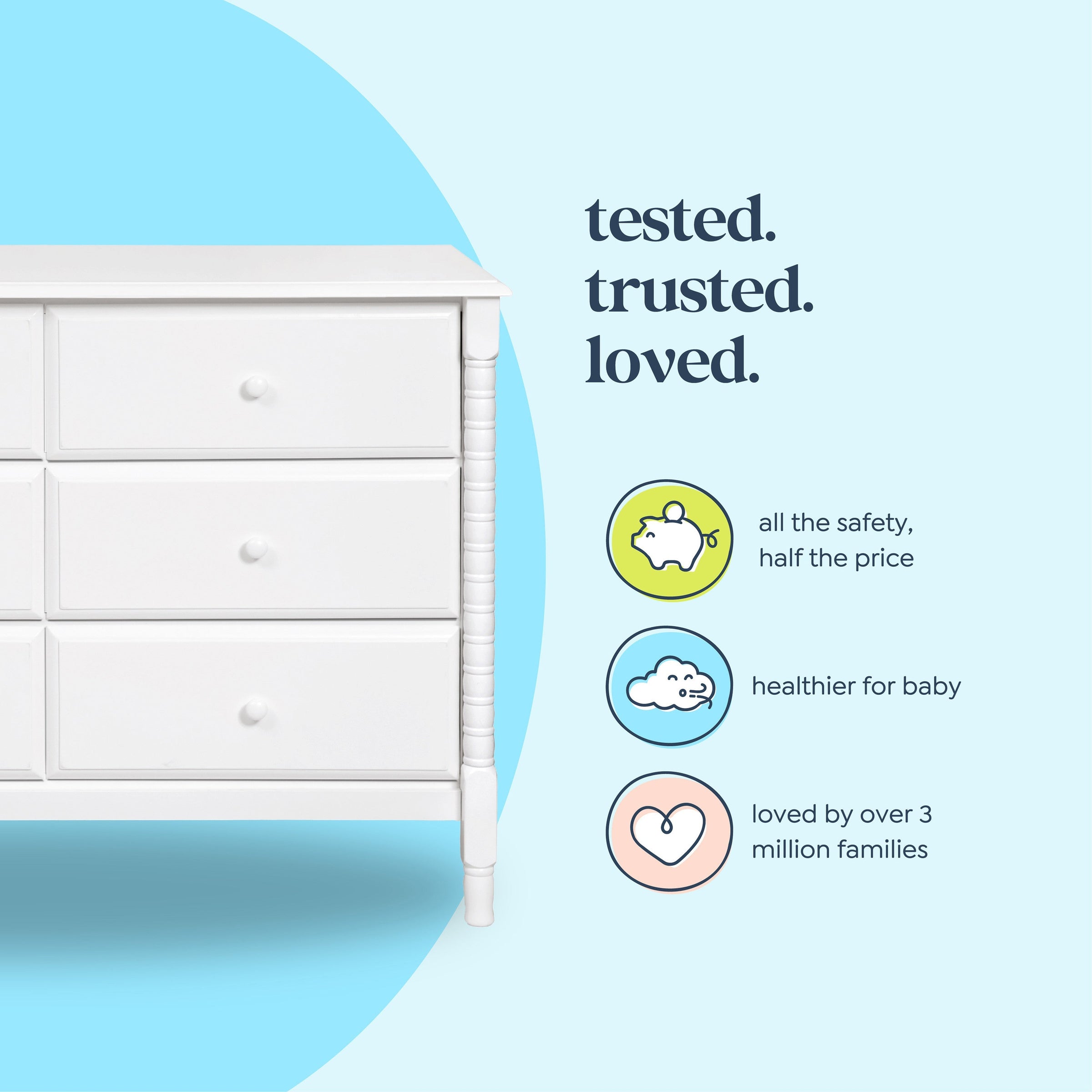 DaVinci Jenny Lind Spindle 6-Drawer Dresser