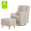 Babyletto Toco Swivel Glider and Ottoman in Eco-Performance Fabric | Water Repellent & Stain Resistant