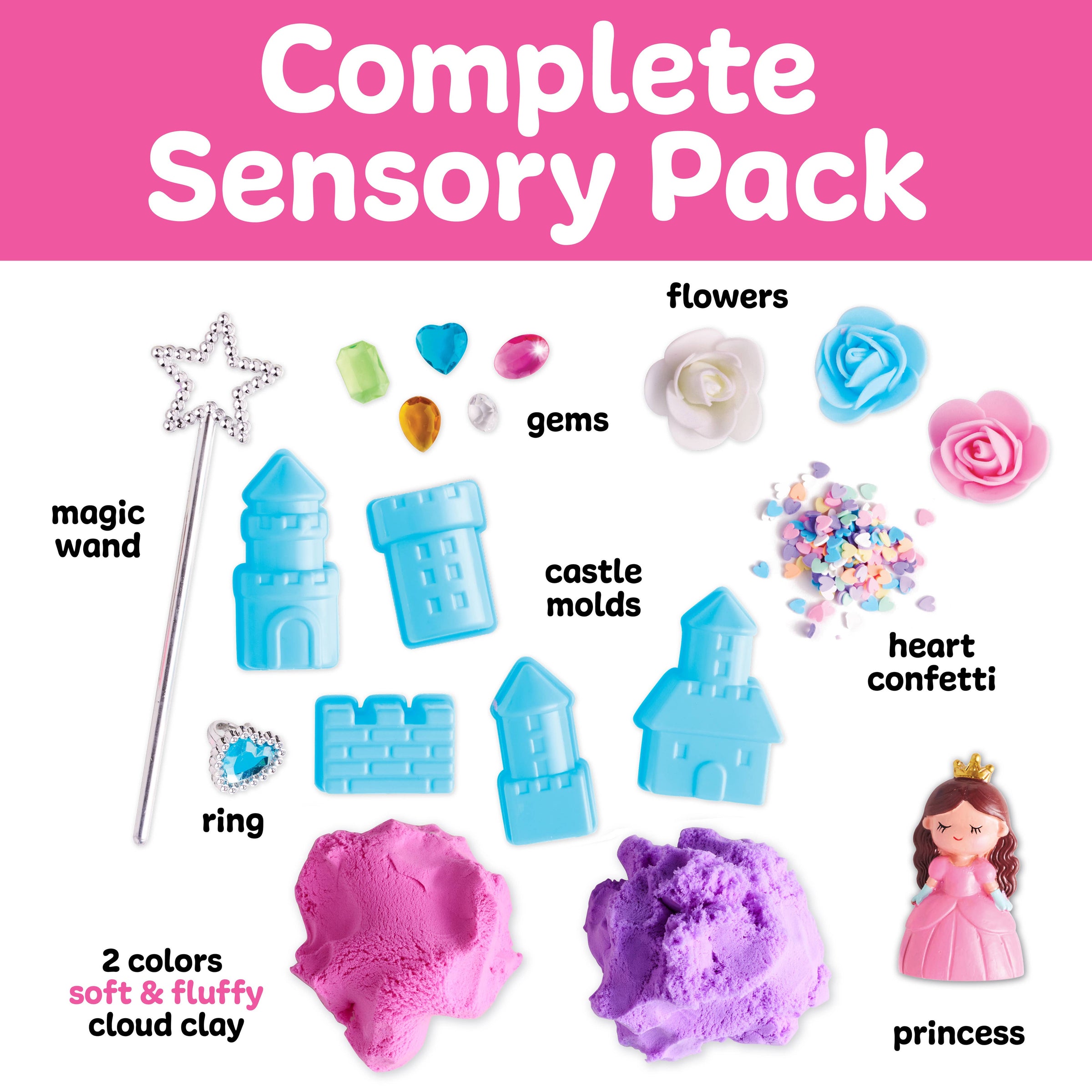 Faber-Castell / Creativity for Kids - Sensory Pack Princess On the Go Play Set for Kids