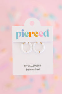 Pierced Co - Colored Huggies Earrings