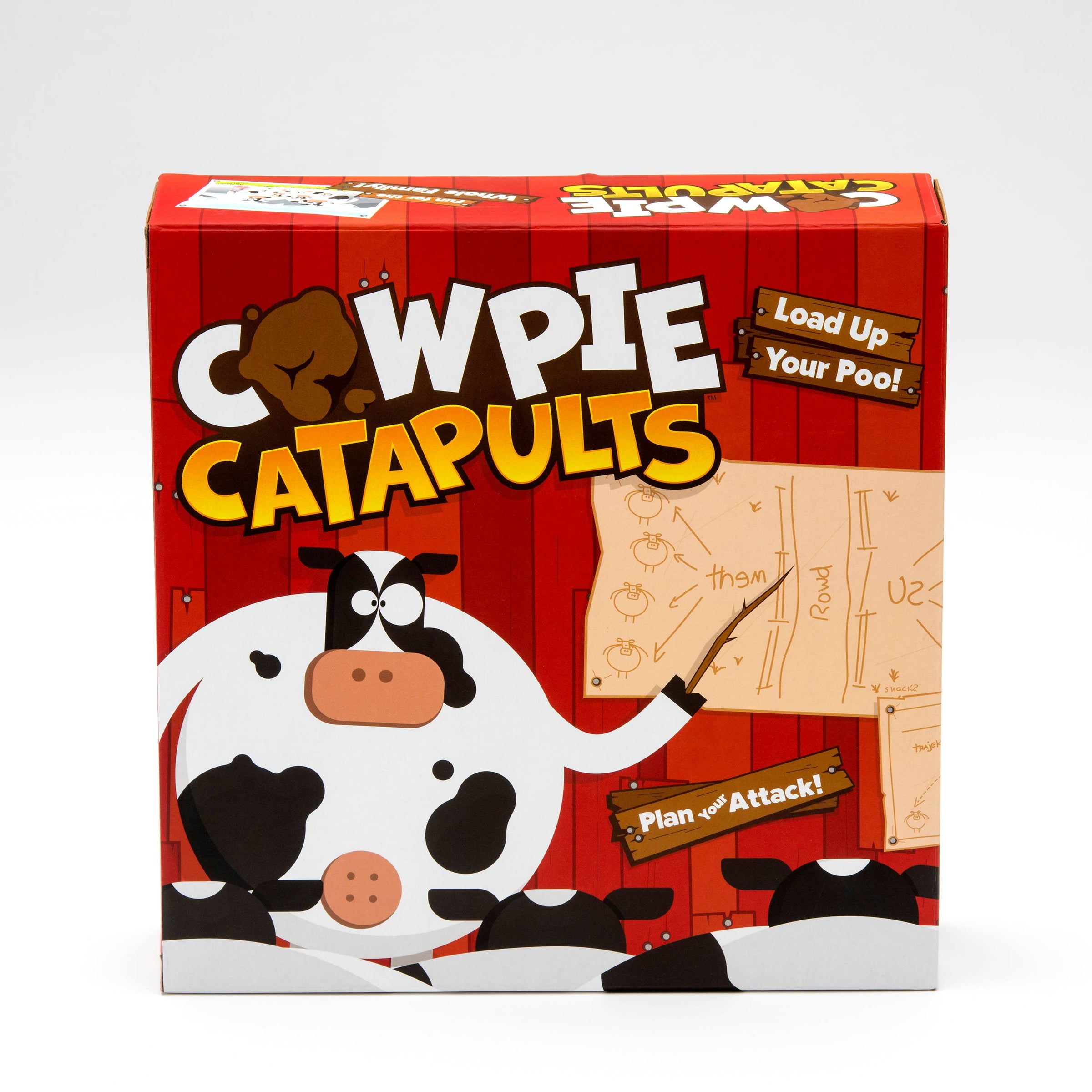 The Good Game Company - Cow Pie Catapults - Launching Action Farm Animals Board Game