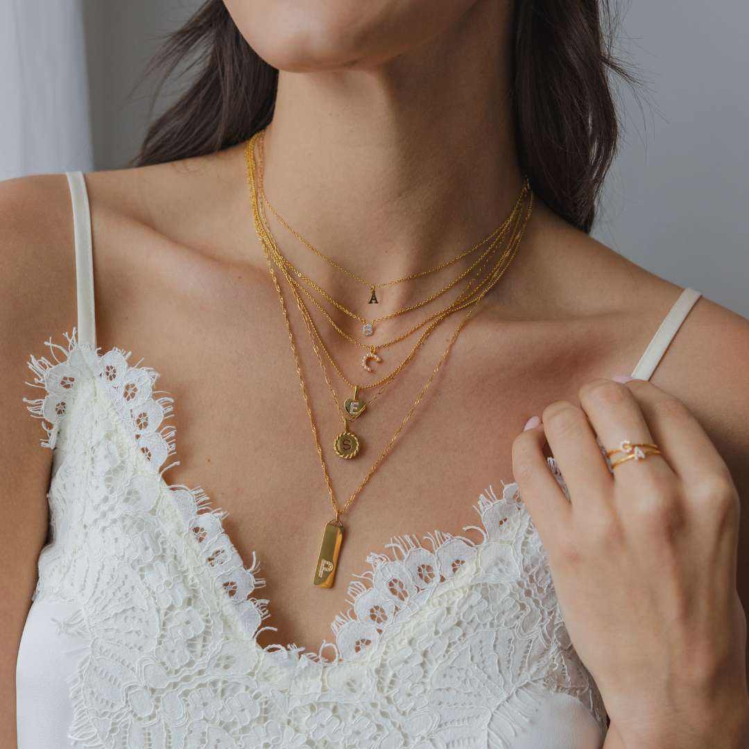 Brenda Grands Waterproof Jewelry - Waterproof Dainty Gold Initial Necklace