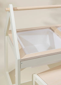Coco Village Multifunction Wooden Art & Sensory Table With Stools