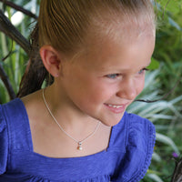 Cherished Moments - Sterling Silver Girls Pearl Pendant Necklace for Children