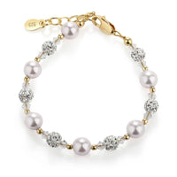 Cherished Moments - Children's 14K Gold Plated Pearl Baby Bracelet Kids Jewelry
