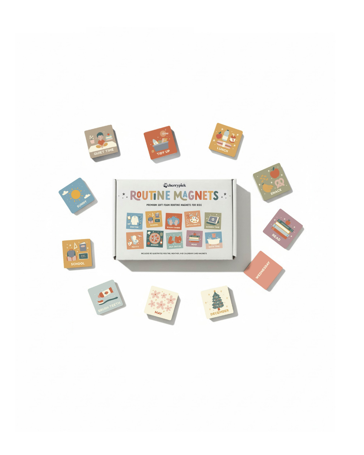 Cherrypick - Routine Magnets - Soft Foam Magnetic Set (60 pc set)