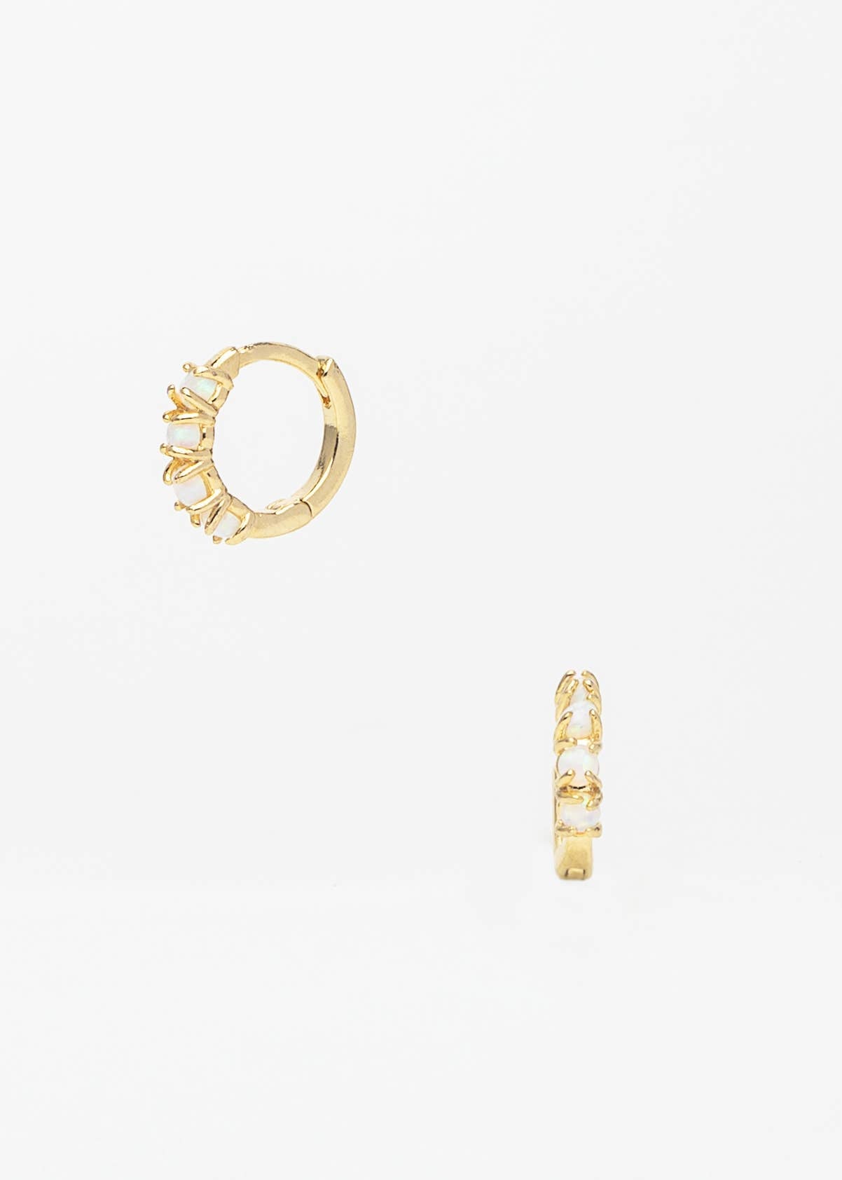 Brenda Grands Jewelry - 18K Gold Opal Huggies