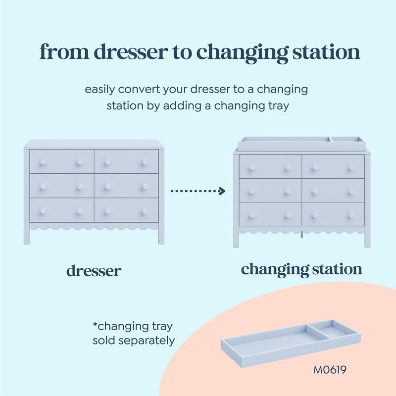 DaVinci Sammy Scallop 6-Drawer Dresser