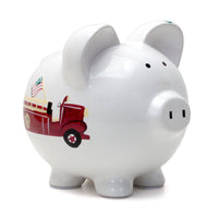 Child To Cherish® - Firetruck Large Piggy Bank