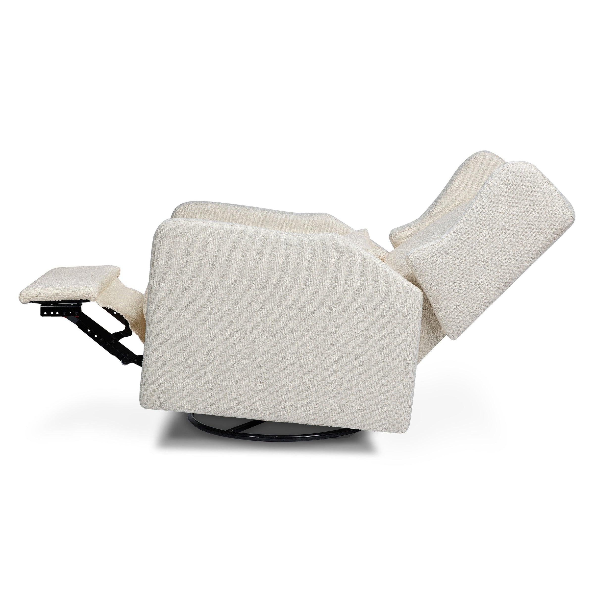 DaVinci Arlo Recliner and Swivel Glider | Ivory Boucle Fabric