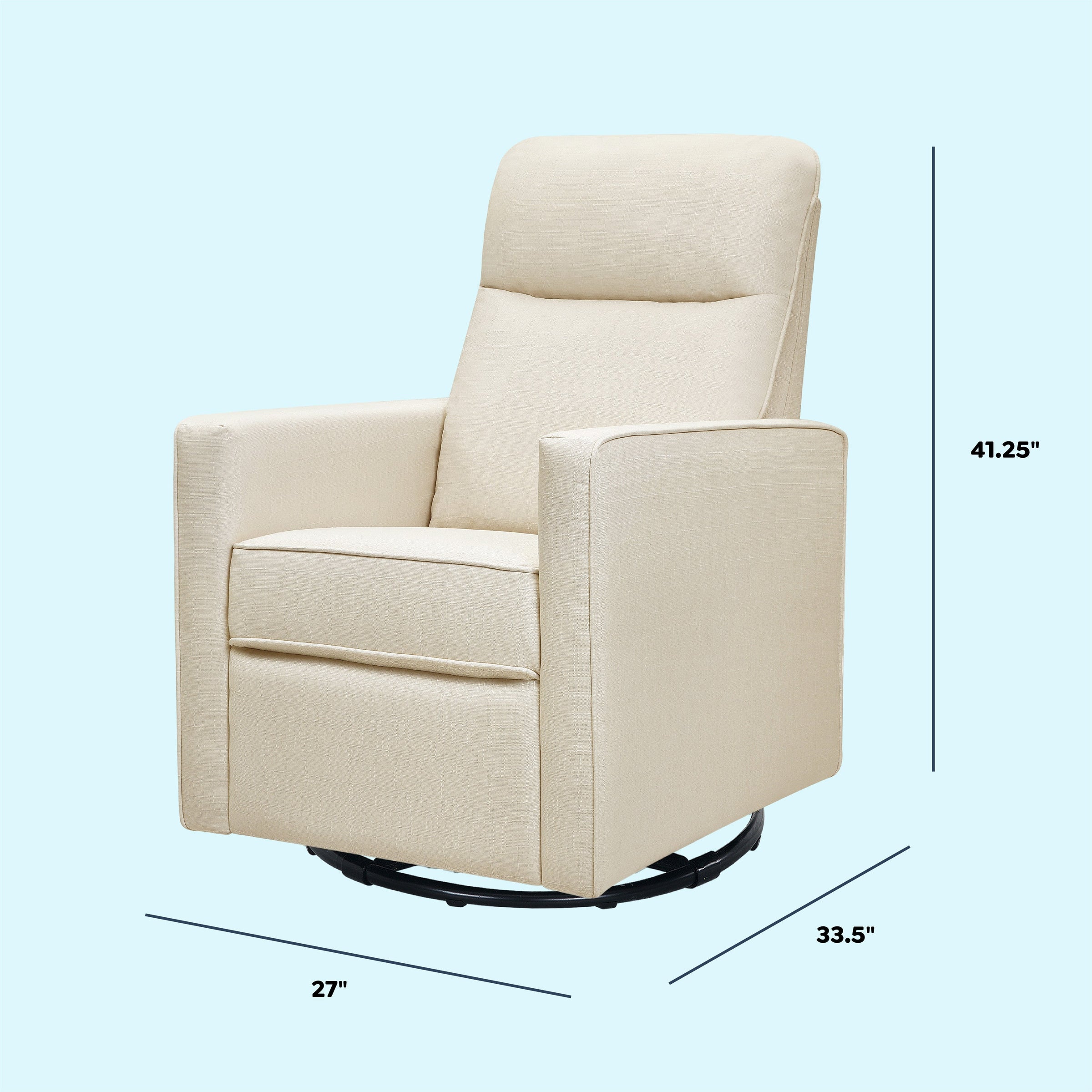 DaVinci Gabby Pillowback Swivel Glider