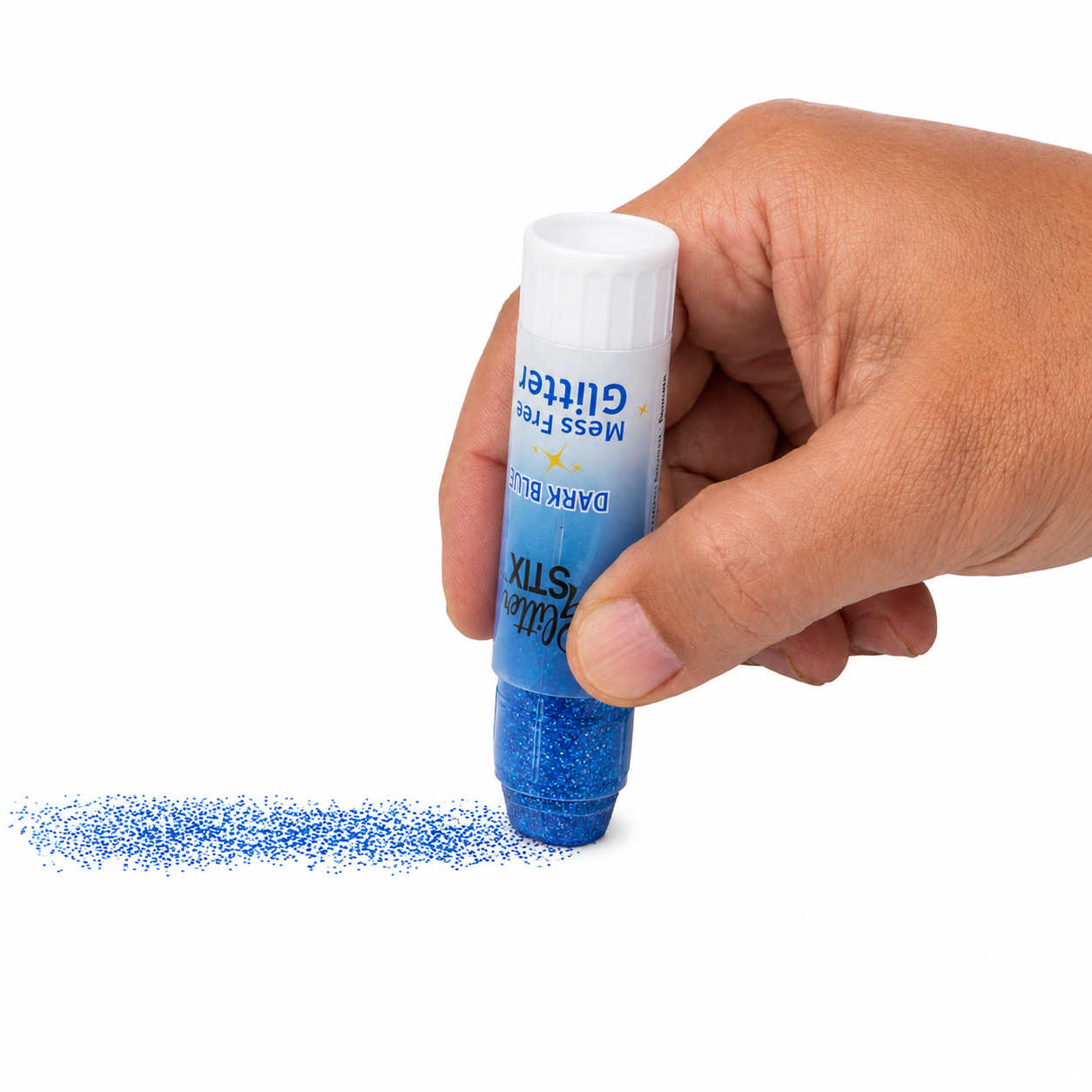 The Pencil Grip Glitter Stix, Mess Free Glitter, Red, Gold, Silver & Blue, Set of 4