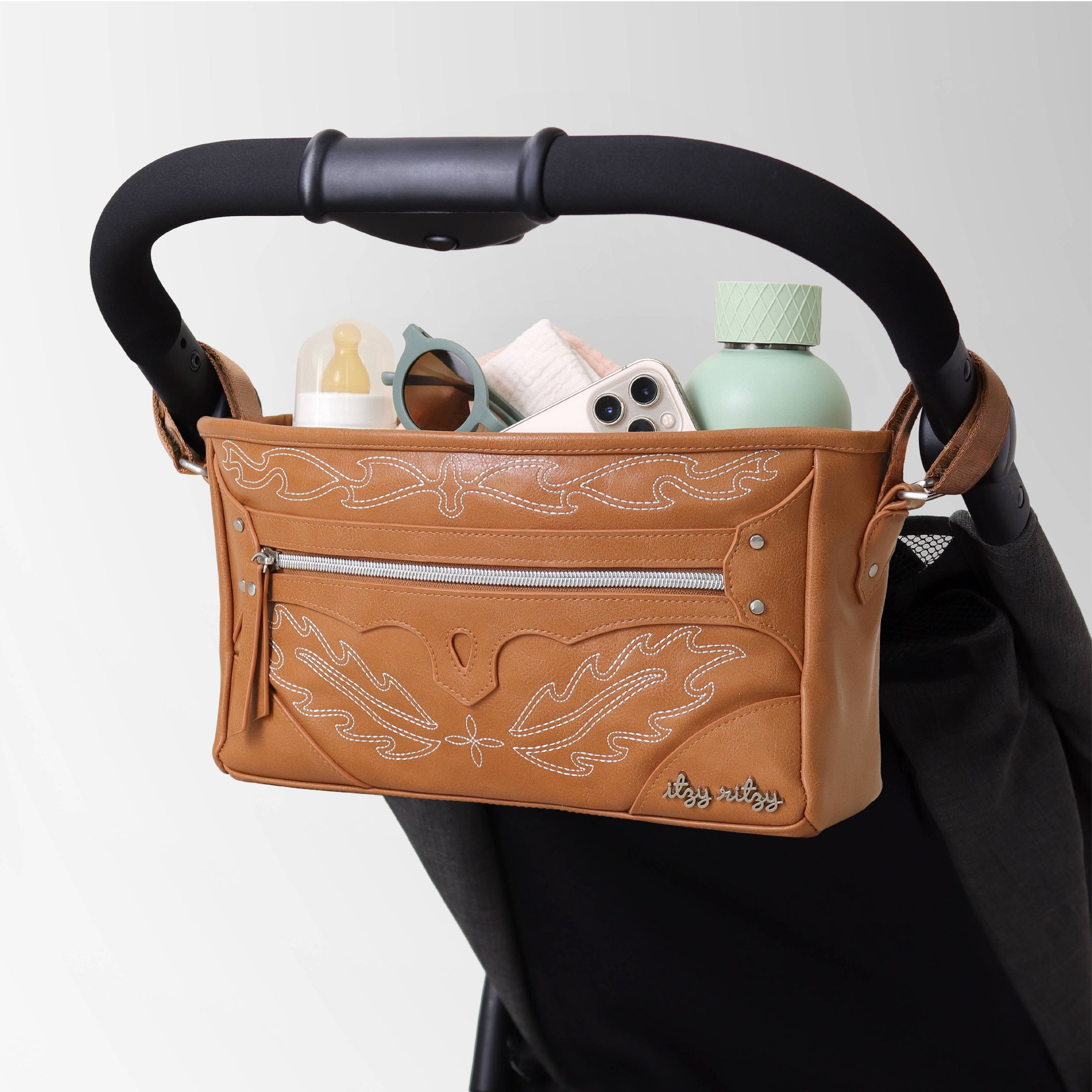 Itzy Ritzy Nash Saddle Adjustable Travel Stroller + Wagon Caddy