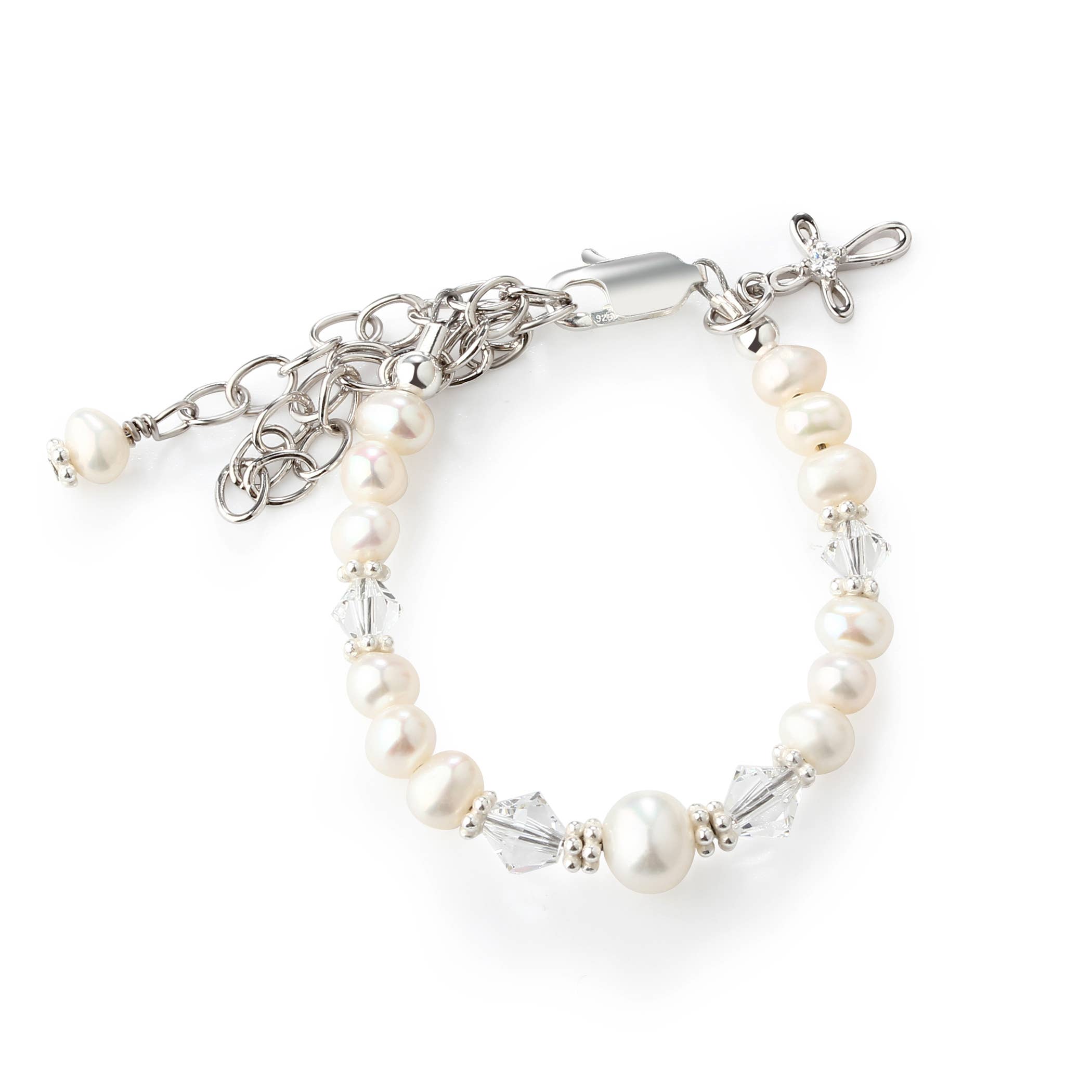 Cherished Moments - Baptism to Bride™  Baby Cross Bracelet Gift for Baby Girl