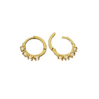 Brenda Grands Jewelry - 18K Gold Opal Huggies