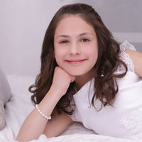 Cherished Moments - Kid's Sterling Silver White Pearl Baby or Child's Bracelet